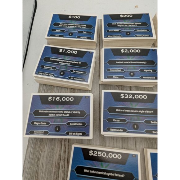 Who Wants To Be A Millionaire Replacement  Trivia Cards Set Of 15 - Picture 6 of 8